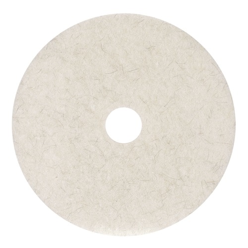 Floor Pads-Cleaning, Buffing & Polishing | Boardwalk BWK4017NAT 17 in. Diameter Natural Burnishing Floor Pads - White (5/Carton) image number 0