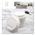 Cup Lids | Dart TL1224TG Solo Traveler Sip Through Lids for ThermoGuard 12 oz to 24 oz Hot Cups - White (1200/Carton) image number 2