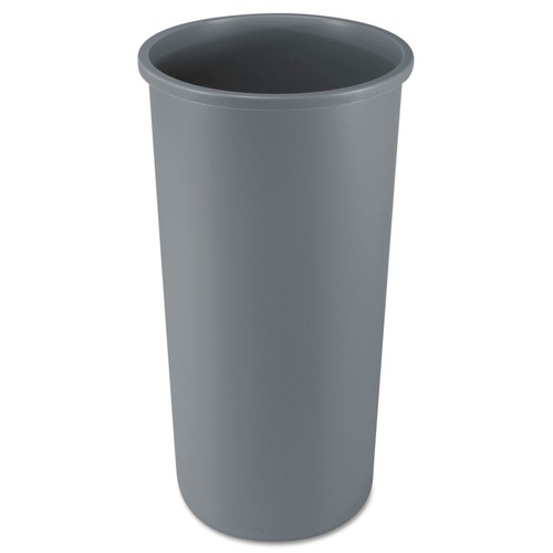 Indoor Waste Receptacles | Rubbermaid Commercial FG354600GRAY 22 Gallon Round Plastic Untouchable Waste Container - Gray image number 0