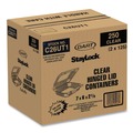 Food Containers & Lids | Dart C26UT1 StayLock 6 in. x 7 in. x 2.1 in. Hinged Lid Containers - Clear (250/Carton) image number 3