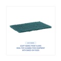 Scouring Pads & Sticks | Boardwalk 86LGI 6 in. x 9 in. Heavy-Duty Scour Pad - Green (15/Carton) image number 8