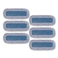 Mop Heads | Rubbermaid Commercial FGQ41600BL00 18 in. Nylon/Polyester Microfiber High Absorbency Mop Pad - Blue (6/Carton) image number 0