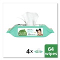 Hand Sanitizing Wipes | Seventh Generation SEV 34219CT 7 in. x 7 in. Free and Clear Baby Wipes Refill - Unscented, White (3 Packs/Carton) image number 3