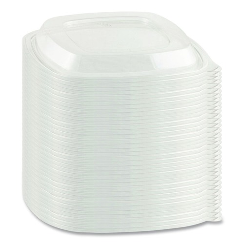 Food Containers & Lids | Anchor 4308100 8 in. Crystal Classics Square Lid - Clear (150/Carton) image number 0