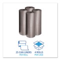 Low-Density Trash Bags | Boardwalk H8048TGKR01 40 in. x 46 in. 45 gal. 0.95 mil Low-Density Waste Can Liners - Gray (100/Carton) image number 2