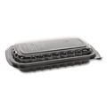 Food Containers & Lids | Pactiv Corp. 0CNC10700DZY MealMaster 10 x 7.1 x 2.1 Rib Container - Black/Clear (90/Carton) image number 1