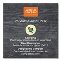 Cup Lids | World Centric CPLCS12SH Plastic Dome Lid PLA Clear Cold Cup Lids Fits 9 oz to 24 oz Parfait Cups - Clear (1000/Carton) image number 2