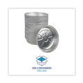 Food Containers & Lids | Boardwalk BWKROUND9 48 oz. 9 in. Diameter x 1.66 in. Round Aluminum To-Go Containers - Silver (500/Carton) image number 7