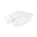 Food Trays & Liners | Dart C68NT2 ClearPac 6.2 in. x 6.2 in. x 1.6 in. 3.3 oz. 2-Compartments Plastic Nacho Tray - Large Clear (500/Carton) image number 1