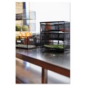 Condiment Organizers | Safco 3275BL 11.5 in. x 8.25 in. x 8.25 in. 7 Compartments 3 Drawer Hospitality Organizer - Black image number 8