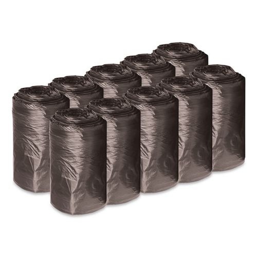 Low-Density Trash Bags | Boardwalk H4832RKKR01 16 Gallon 0.35 mil 24 in. x 32 in. Perforated Roll Low-Density Waste Can Liners - Black (50 Bags/Roll, 10 Rolls/Carton) image number 0