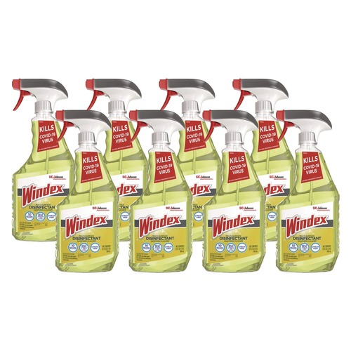 Disinfecting & Cleaning Solutions | Windex 10019800003125 32 oz Spray Bottle Multi-Surface Disinfectant Cleaner - Fresh Scent (8/Carton) image number 0
