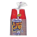 Cups | Hefty PAC C20950 Easy Grip Disposable Plastic 9 oz. Party Cups - Red (50/Pack, 12 Packs/Carton) image number 2