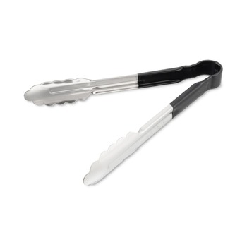 COOKING AND SERVING UTENSILS | Carlisle 60756003 9.5 in. Stainless Steel Dura-Kool Tongs - Silver/Black