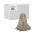 Mop Heads | Boardwalk BWK724CEA 24 oz. Cut-End Lie-Flat Cotton Wet Mop Head - White image number 2