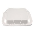 Food Containers & Lids | Plastifar 12084 9 in. x 10 in. x 3 in. Foam Hinged Lid Containers - White (200/Carton) image number 2