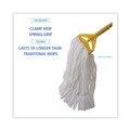 Mop Heads | Boardwalk BWK8002 Enviro Clean Looped Mop Head With Tailband - Medium, White (12/Carton) image number 4