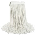 Mop Heads | Boardwalk BWK2016CEA #16 Cut-End Cotton Wet Mop Head - White image number 1