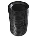 Plates | Dart 9PBQR 9 in. Quiet Classic Laminated Foam Dinnerware Plate - Black (500/Carton) image number 2