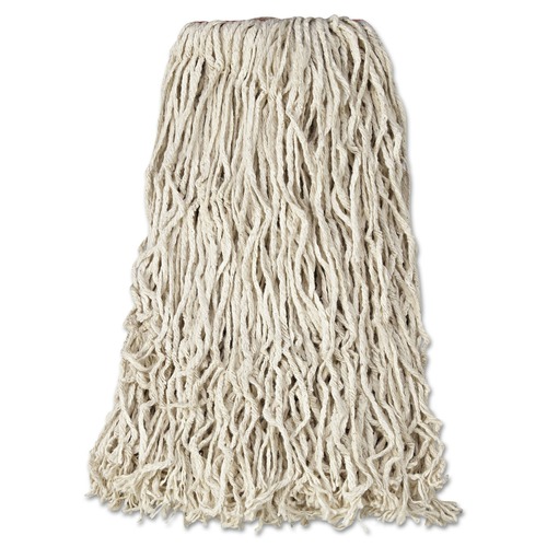 Mop Heads | Rubbermaid Commercial FGF11800WH00 24 oz. 1 in. Band Premium Cut-End Cotton Wet Mop Head - White (12/Carton) image number 0