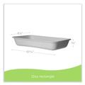 Food Containers & Lids | Eco-Products EP-SCRC107 WorldView 10.47 in. x 10.47 in. x 1.76 in. Renewable Sugarcane Containers - White (200/Carton) image number 2