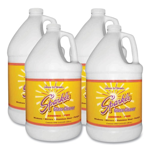 Disinfecting & Cleaning Solutions | Sparkle 20500 1 gal. Bottle Refill Glass Cleaner (4/Carton) image number 0