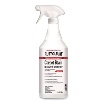 Rust-Oleum 352258 Carpet Stain Remover Plus Deodorizer Lemon Scent 32 oz Spray Bottle (6/Carton)