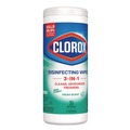 Cleaning Cloths & Wipes | Clorox 01593 7 in. x 8 in. 1-Ply Bleach Free Disinfecting Wipes - Fresh Scent, White (12 Canisters/Carton) image number 2