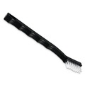 Brushes | Carlisle 4067400 Flo-Pac 7 in. Utility Toothbrush Style Maintenance Brush with Nylon Bristles - Black (1-Dozen) image number 2
