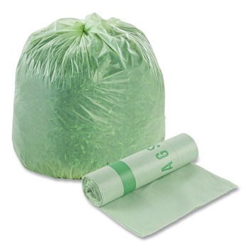 PRODUCTS | Stout by Envision E3348E85 32 Gallon 0.85 mil 33 in. x 48 in. EcoSafe-6400 Bags - Green (50/Box)