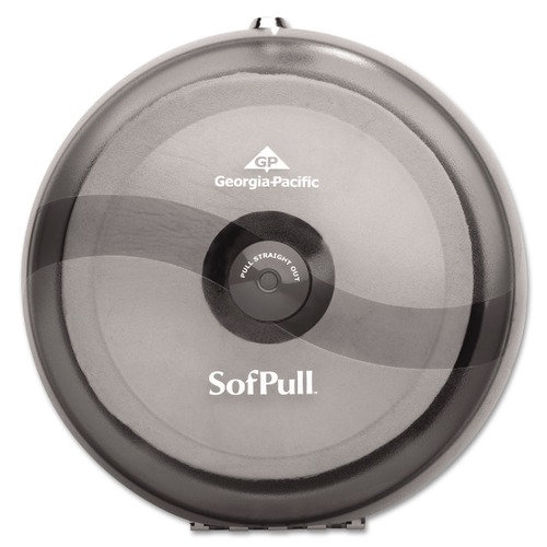 Toilet Tissue Dispensers | Georgia Pacific Professional 56501 SofPull 10.5 in. x 6.75 in. x 10.5 in. High-Capacity Center-Pull Tissue Dispenser - Smoke image number 0