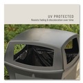 Outdoor Waste Receptacles | Rubbermaid Commercial FG917388BLA Ranger 45-Gallon Fire-Safe Structural Foam Open-Style Container - Black image number 8