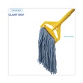 Mop Heads | Boardwalk BWK2016B #16 Cut-End Standard Head Cotton/Synthetic Fiber Mop Head - Blue (12/Carton) image number 5