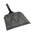 Dust Pans | Boardwalk 528147 12 in. x 14 in. 20-Gauge Steel Dust Pan with 5 in. Handle - Black (12/Carton) image number 1