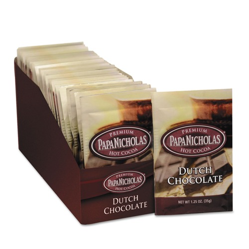 Cocoa | PapaNicholas Coffee 79224 Premium Hot Cocoa - Dutch Chocolate (24/Carton) image number 0