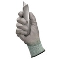 Food Service Disposable & Single Use Gloves | Ansell KCC13825 EN388: 4X42B 9 in. Long G60 Level 3 Economy Cut Resistant Gloves - Large (Size 9), Gray/Marled Gray (12 Pairs/Carton) image number 3