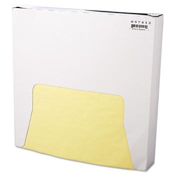 Bagcraft P057412 12 x 12 Grease-Resistant Paper Wraps and Liners - Yellow (5000/Carton)