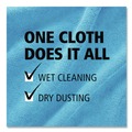 Cleaning Cloths & Wipes | Rubbermaid Commercial 1820583 16 in. x 16 in. Microfiber Cleaning Cloths - Blue (24/Pack) image number 8