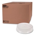 Food Containers & Lids | Handi-Foil 2012DL 16 in. Diameter Round Embossed Plastic Dome Lid Fits 212/213 - Clear (25/Carton) image number 0
