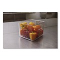 Perforated Roll & Hand Towels | Rubbermaid Commercial FG631200CLR Square Storage Container 12 qt 10.5 x 11.31 x 7.75 Clear Plastic image number 2
