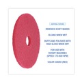 Floor Pads-Cleaning, Buffing & Polishing | Boardwalk BWK4018RED 18 in. Diameter Buffing Floor Pads - Red (5/Carton) image number 4