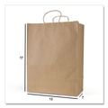 Grocery Bags | Inteplast Group KRFTW13717 Get Reddi 13 in. x 7 in. x 17 in. No. 65 Basis Weight Twisted Rope Handles Mercado Size Paper Bags - Brown (250/Carton) image number 2