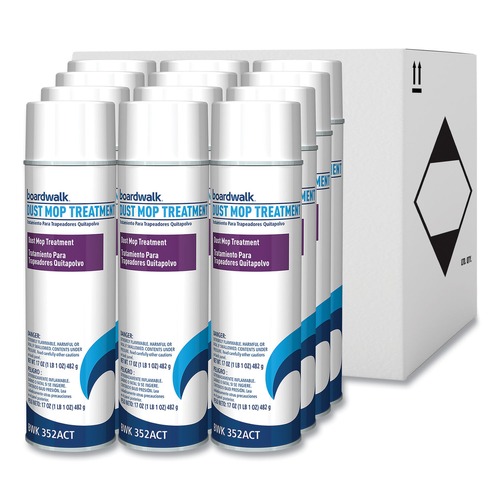 Furniture Cleaners | Boardwalk CP872BOARDWK 18 oz. Aerosol Spray Dust Mop Treatment - Pine Scent (12/Carton) image number 0