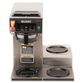 Coffee Brewers | BUNN 12950.0212 CWTF-3 3 Burner 12-Cup Automatic Coffee Brewer - Black/Stainless Steel image number 0