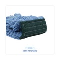 Mop Heads | Boardwalk BWK402BL Cotton/Rayon Fiber Premium Standard Mop Head - Medium, Blue (12/Carton) image number 6