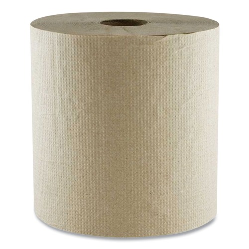Perforated Roll & Hand Towels | Boardwalk 6700R 8 in. x 700 ft. 1-Ply Hardwound Towel - Kraft (6/Carton) image number 0