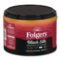 Coffee - Caffeinated | Folgers 2550030439 22.6 oz. Canister Black Silk Coffee (6/Carton) image number 2
