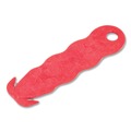 Perforated Roll & Hand Towels | San Jamar KK403 Klever Kutter 1 in. Blade 4 in. Plastic Handle 3 Razor Blades Safety Cutter - Red (3/Pack) image number 1