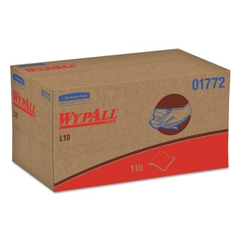 CLEANING CLOTHS AND WIPES | WypAll 01772 L10 SANI-PREP POP-UP Box 1-Ply 10.25 in. x 10.5 in. Dairy Towels - White (110/Pack, 18 Packs/Carton)