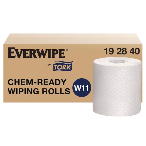 Cleaning Cloths & Wipes | Tork 192840 1-Ply 12 x 5.25 Chem-Ready Wiping Rolls - White (6/Carton) image number 0